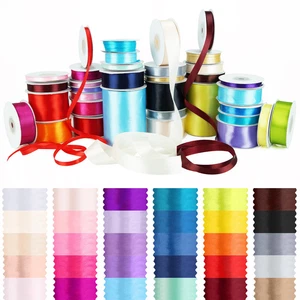 3 mm - 100 mm cinta de satén cinta de lijar cinta de regalo decoración bucle cinta sobre rollo - Imagen 1 de 61