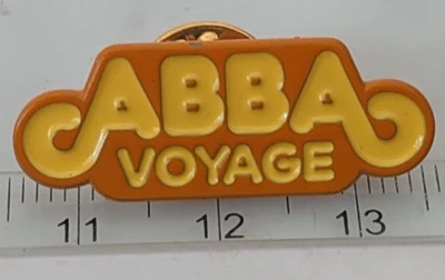 Abba Voyage Pin Badge Musical Theatre Dark Yellow Brown Brand New - Image 1 of 4