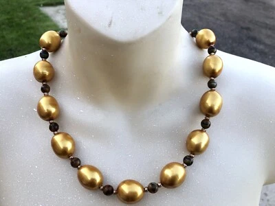 Joan Rivers 2005 Vintage Golden Egg Pearl Style Necklace- NOS In Original Box - Image 1 of 4