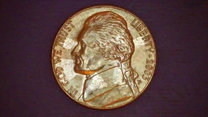 2003-P Jefferson Nickel Struck Through Grease - Picture 1 of 12