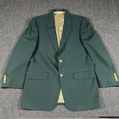 Chaqueta Blazer Vintage Años 80 Palm Beach 40L Verde Botones Dorados Clásica Maestros Foto 1 de 4