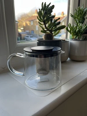 IKEA RIKLIG Glass Teapot for loose Leaf tea making Clear Heat Resistant Pot 0.6l - Image 1 of 4