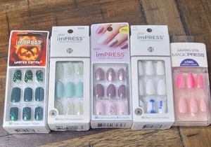 KISS imPRESS Dashing Diva Color Press On Nails (Lot of 5) - Picture 1 of 13