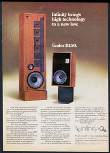 Infinity Quantum Line 1977 fuente y altavoces Qa foto anuncio impreso vintage - Imagen 1 de 1