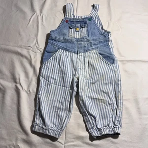 Vintage Denim Overalls Baby Wear Boys Size 18 Months - Picture 1 of 5