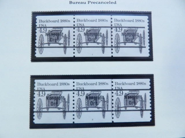 #2124a 4.9c Buckboard Bureau Precancel PNC3 #1 & 2 MNH OG VF - Image 1 of 1