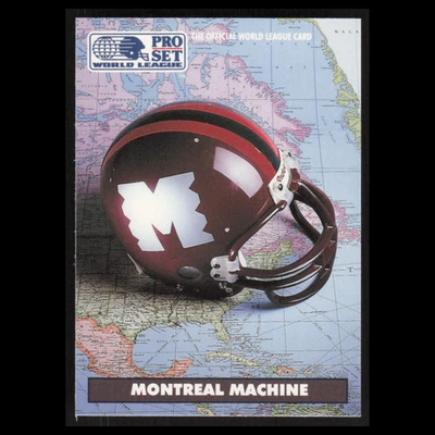 Team Card #14 1991 Pro Set WLAF Montreal Machine Football Card NFL NM - Image 1 of 3