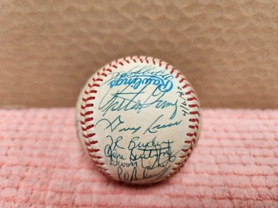 VTG 1980 California Angels AUTOGRAPHED BALL ROALB w/ 36 Signatures "DiMag ESTATE - Image 1 of 4