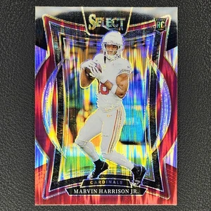 2024 Panini Select #28 Marvin Harrison Jr. Black & Red Prizm Shock - Picture 1 of 2