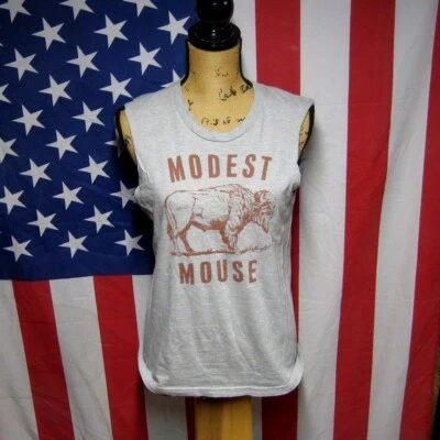 Camiseta feminina MODEST MOUSE LRG Issaquah indie rock Matt Saunders sem mangas - Imagem 1 de 3