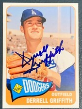 DERRELL GRIFFITH  LOS ANGELES DODGERS  SIGNED 1965 STYLE CUSTOM CARD