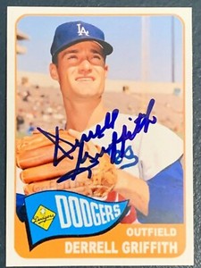 DERRELL GRIFFITH  LOS ANGELES DODGERS  SIGNED 1965 STYLE CUSTOM CARD