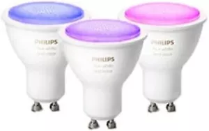 3 lampadine punti illuminazione intelligenti Philips Hue colore bianco ambiente GU10 - Foto 1 di 5