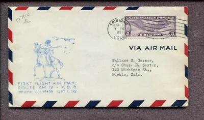 Scott No. C12 - First Flight Route AM 12, Trinidad, Colorado      9/1/31 - Image 1 of 2