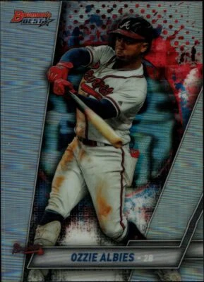 2019 Bowman's Best Refractor Ozzie Albies Atlanta Braves #54 - Image 1 of 2