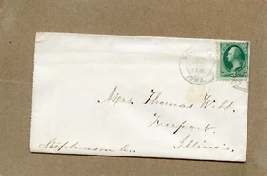 STORM LAKE, IOWA (CDS) TO FREEPORT, ILLINOIS - APRIL 1880 LETTER ENCLOSED - Bild 1 von 5