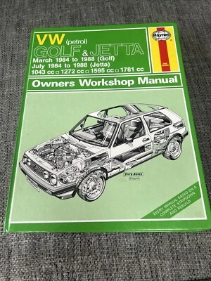 Haynes Workshop Manual No. 1081. VW Golf & Jetta - 1984 to 1988 - Petrol - Image 1 of 4