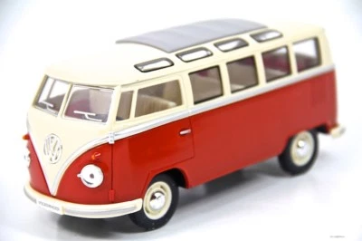 Литая модель игрушечного фургона 7 дюймов Kinsmart 1962 VW Volkswagen автобус 1:24 оранжевый - Изображение 1 из 3