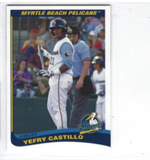 2012 Myrtle Beach Pelicans (Single-A Texas Rangers) Yefry Castillo