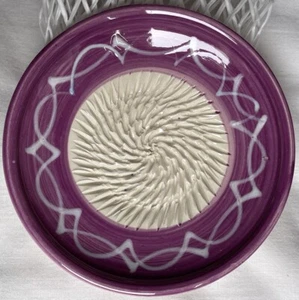 Spanish Garlic Rasp Grater Plate 13 cm Traditional Handmade Ceramic Pottery - Picture 1 of 2