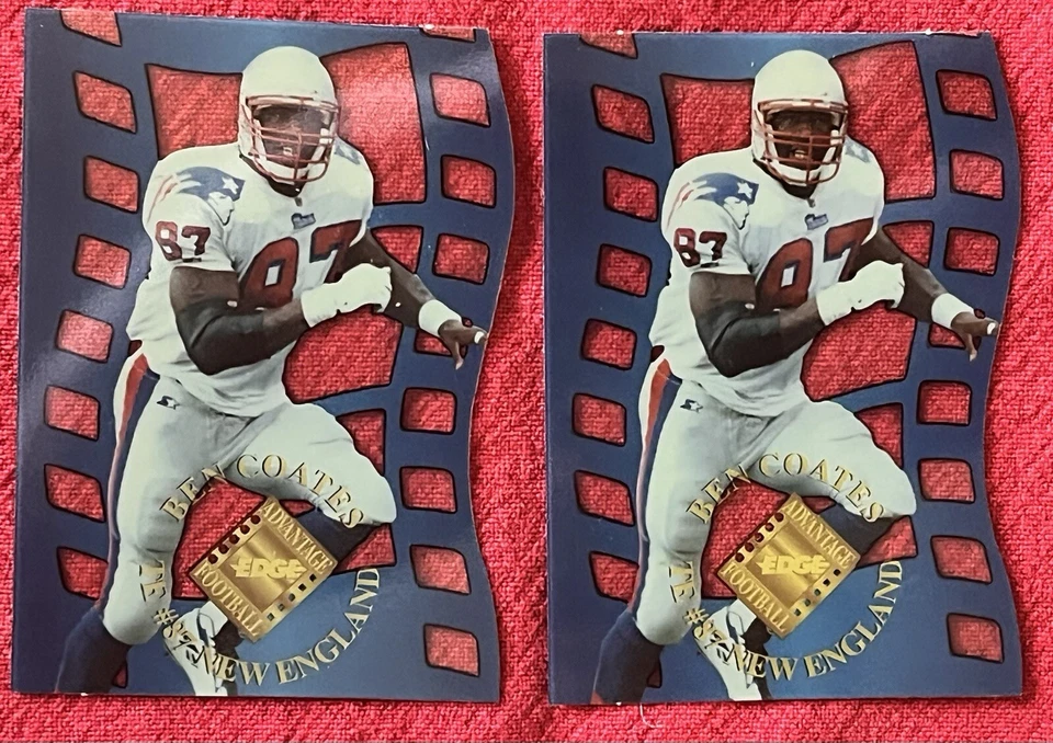 (2) 1996 Collector's Edge Advantage Crystal Cuts #’d/5000 BEN COATES, PATS - Image 1 of 2