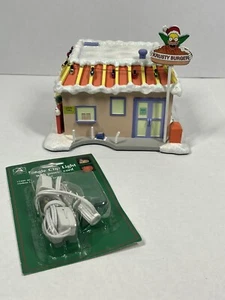 2003 Hawthorne Village Simpsons Christmas Krusty Burger Restaurant Shop House - Picture 1 of 13