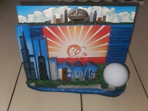 Chicago Picture Frame with Golf Ball Holder (3.5"H x 5"W Photo Slot) - Picture 1 of 3