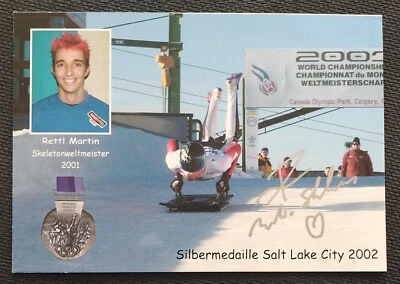 9717 Martin Rettl AUT Skeleton Autogrammkarte original signiert - Bild 1 von 2