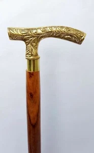 Working Style Walking Folding Stick Cane Handmade Brass derbu Head Handle design - Picture 1 of 4