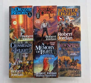 Robert Jordan Wheel of Time Hardcover Book Lot of 6 Most 1st Printings - Picture 1 of 13