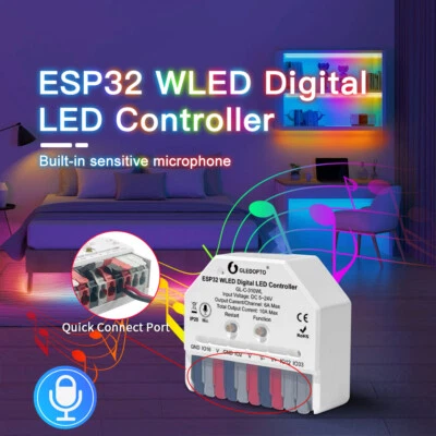 ESP32 WLED WiFi LED Controller mit Mic für WS2811 WS2812B SK6812 Pixel Light - Bild 1 von 4
