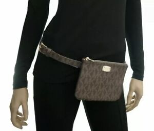 Michael Kors Logo Brown Belt Bag ~ Size Xlarge 