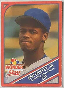 KEN GRIFFEY JR., RARE ! 1990 WONDER BREAD "WONDER STARS" CARD, AWESOME ! - Picture 1 of 1