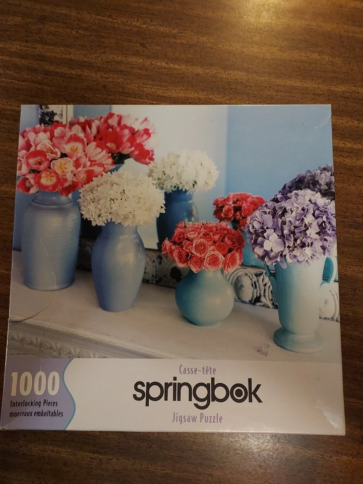 Floral Reflections 1000 Piece Jigsaw Puzzle Springbok USA Put Together 1 Time.  - Image 1 of 1