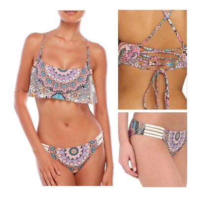 Nuevo con etiquetas $164 Talla Pequeña S Rojo Carter Montezuma Volantes Top e Inferior con Tirantes Foto 1 de 4