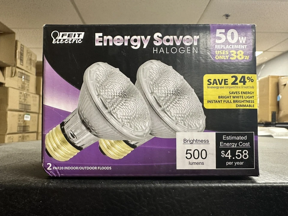 Feit Electric 38W Bulb Par20 50-watt equivalent - 6-pack  (38PAR20/QFL/ES/2) - Image 1 of 2