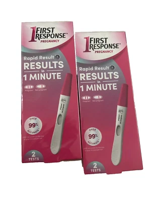 Paquete de 2 pruebas de embarazo de primera respuesta resultado rápido 2 pruebas cada 4 caducidad total 25/11 Foto 1 de 4