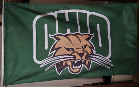 Ohio University Athens flag banner new 60x34 colorful sturdy 5'x3' Wincraft USA Cover