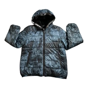 Abercrombie & Fitch Kids Fleece Lined Blue Puffer Coat, Winter Jacket Sz 11-12 - Picture 1 of 15