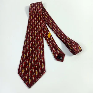 Corbata de seda roja con estampado floral Salvatore Ferragamo para hombre hecha en Italia - Imagen 1 de 13