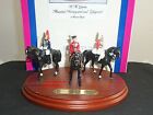 BRITAINS 8152 HM QUEEN HORSEGUARD LIFEGUARD MOUNTED TOY SOLDIER FIGURES ON WOOD