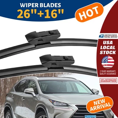 Limpiaparabrisas delantero izquierdo y derecho OEM para Lexus NX300 2018-2021 - 26"+16" Foto 1 de 4