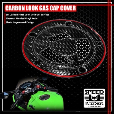 07+NINJA ZX-6R/10R/14R/650 TAMPA DE GÁS TAMPA DE COMBUSTÍVEL ALMOFADA PROTETORA PRETA/CROMO VERMELHA - Imagem 1 de 4