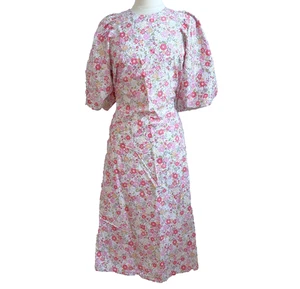 Vestido H&M Midi Floral Manga Corta S Pequeño Oficina/Carrera/Trabajo/Fiesta/Inforual Usado en Excelente Condición - Imagen 1 de 7