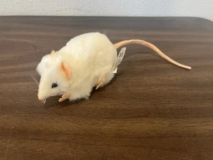 Hansa White Mouse Plush Toy 5" Long Very nice condition. - Picture 1 of 3