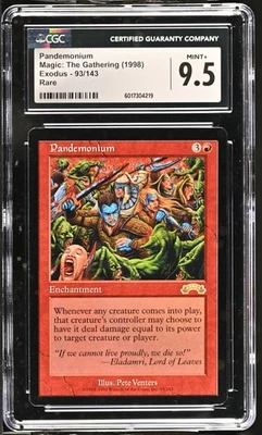 PANDEMONIUM Exodus Rare CGC 9.5 MTG [Nostalgium] - Image 1 of 2