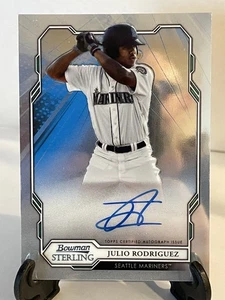 Julio Rodriguez Auto 2019 Bowman Sterling BSPA-JR Seattle Mariners - Picture 1 of 2