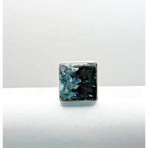 Vintage Gray Pietersite .925 Stone Ring Sz 9 - 9.19 Grams 13.16" Long - Picture 1 of 4