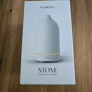 New Vitruvi Stone Essential Oil Diffuser For Aromatherapy White - NEW SEALED - Picture 1 of 6