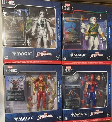 Marvel Magic Gathering Set 4: Spider-Man, Mary Jane, Agent Anti-Venom,Man-Wolf - Image 1 of 4